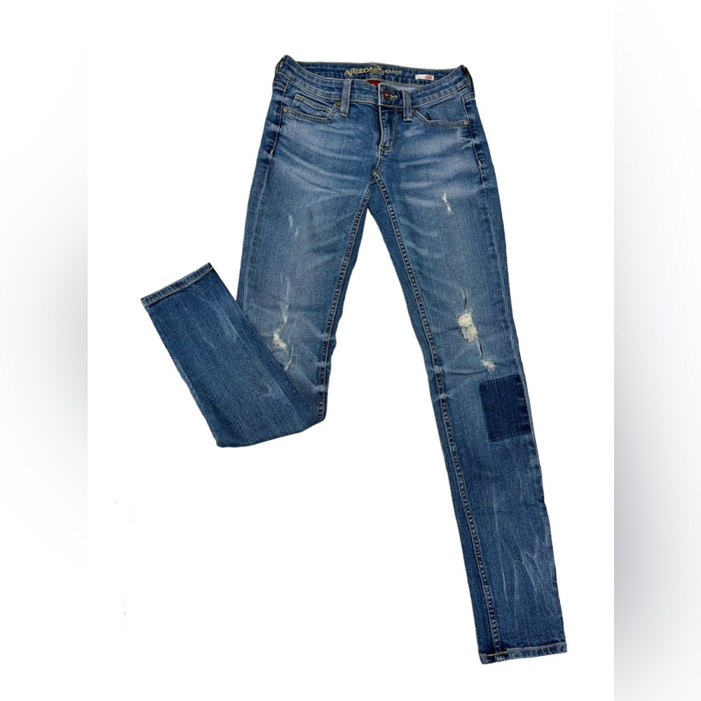 Arizona Ripped Mid Rise Jeans Size 0 - Picture 3 of 3